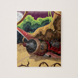 Crashed World War Fighter Aircraft Jigsaw Puzzle