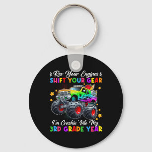 Crashin' Into My 3rd Grade Monster Truck First Day Key Ring