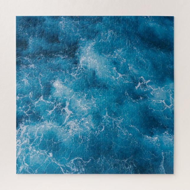 Crashing Blue Ocean Waves Jigsaw Puzzle (Vertical)