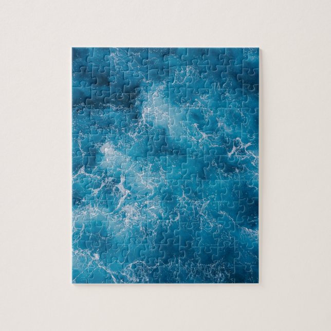 Crashing Blue Ocean Waves Jigsaw Puzzle (Vertical)