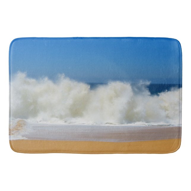 Crashing Ocean Waves Bath Mat (Front)