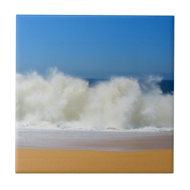Crashing Ocean Waves Ceramic Tile (Front)