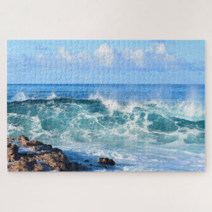 Crashing Ocean Waves in Hawaii - 20x30 inch Jigsaw Puzzle