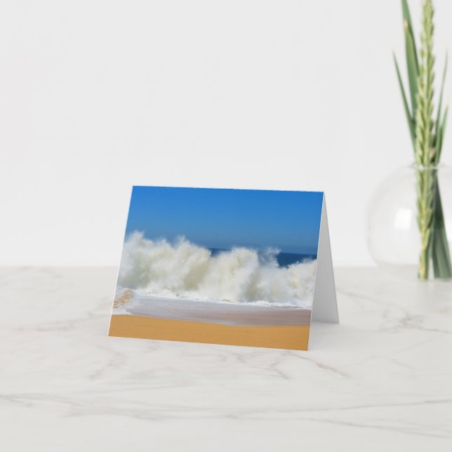 Crashing Ocean Waves Note Card (Front)