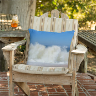Crashing Ocean Waves Outdoor Cushion