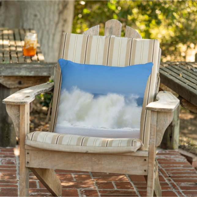 Crashing Ocean Waves Outdoor Cushion (Chair)