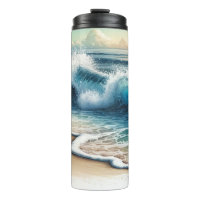 Crashing Ocean Waves Rustic Coastal Beach