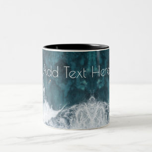Crashing Ocean Waves Two-Tone Coffee Mug
