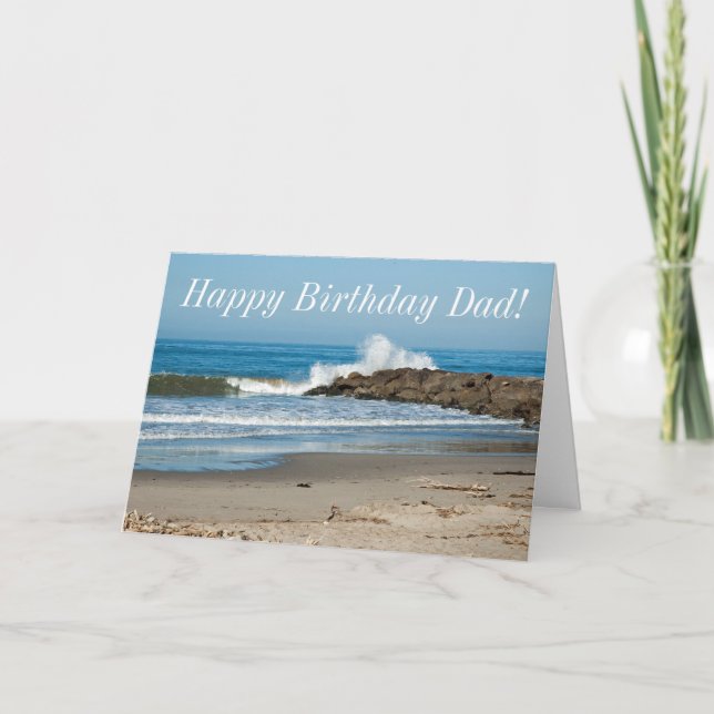 Crashing Surf Dad's Birthday Card (Front)