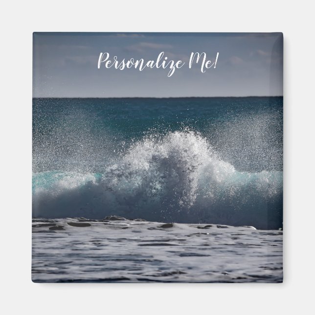 Crashing Wave in Ocean Sea Personalised Magnet (Front)