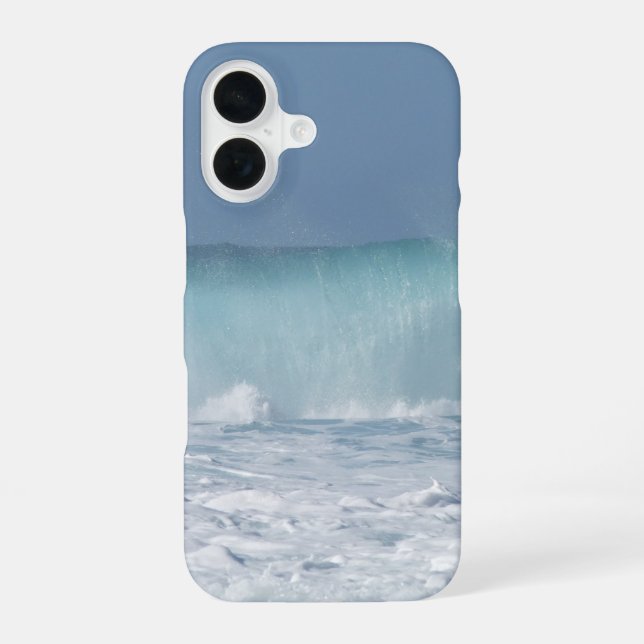 Crashing Wave Photo iPhone 16 Case (Back)