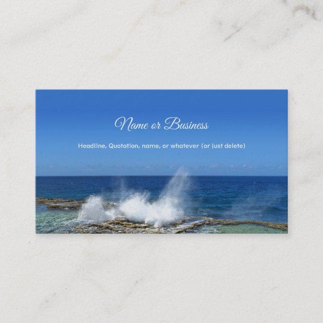 Crashing Waves Business Card (Front)