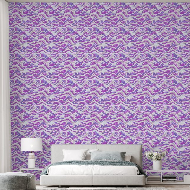 Crashing Waves Comfortable colours Wallpaper (Bedroom)