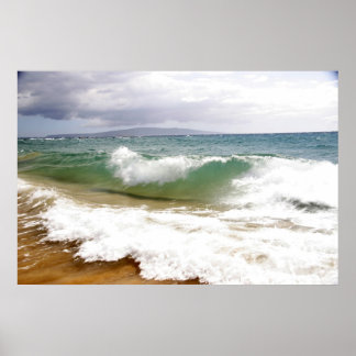 Crashing Waves in Maui Poster