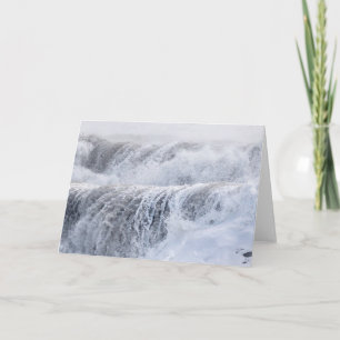 Crashing Waves In Winter Card