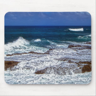 Crashing Waves On Rocks Mouse Pad