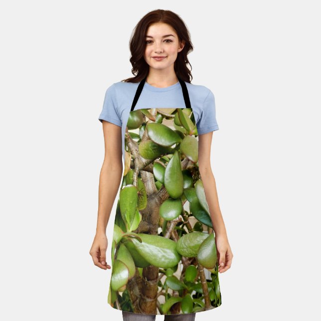 Crassula ovata All Over Print Apron (Worn)