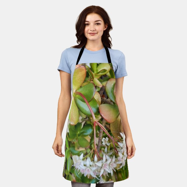Crassula ovata All Over Print Apron (Worn)