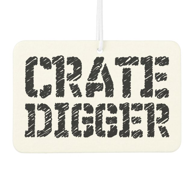 Crate Digger Car Air Freshener (Front)