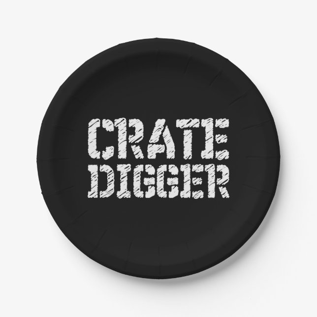 Crate Digger Paper Plate (Front)