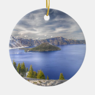 crater-lake-277 ceramic ornament