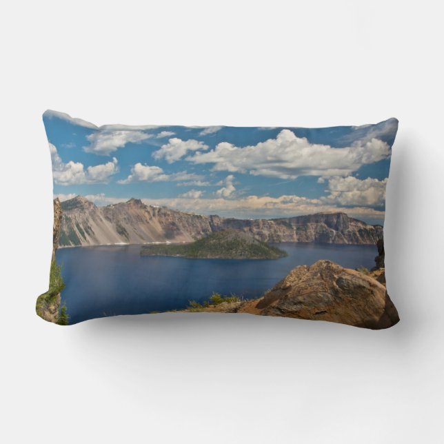Crater Lake and Wizard Island, Crater Lake Lumbar Cushion (Front)