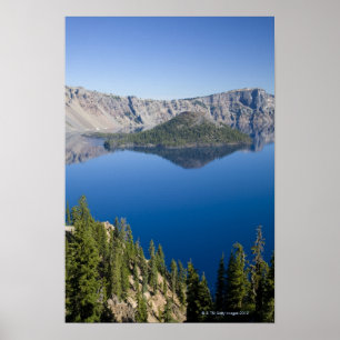 Crater Lake and Wizard Island Poster