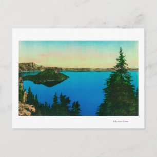 Crater Lake and Wizard Island View Postcard