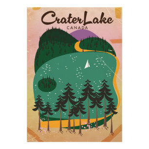 Crater lake Canada Travel poster