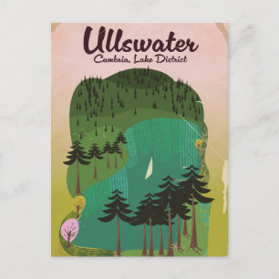 Crater lake Canada Travel poster Postcard