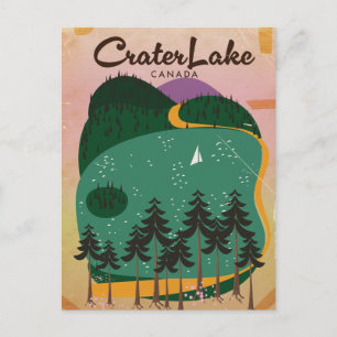 Crater lake Canada Travel poster Postcard