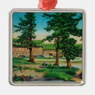 Crater Lake Lodge and Old PinesCrater Lake, OR Metal Ornament