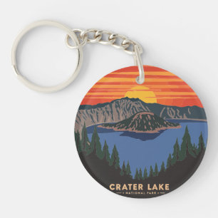 Crater Lake National Park at Sunset Key Ring
