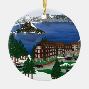 Crater Lake National Park Ceramic Tree Decoration