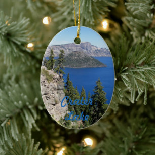 Crater Lake National Park Holiday Ceramic Ornament