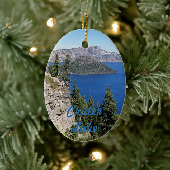 Crater Lake National Park Holiday Ceramic Ornament (Tree)