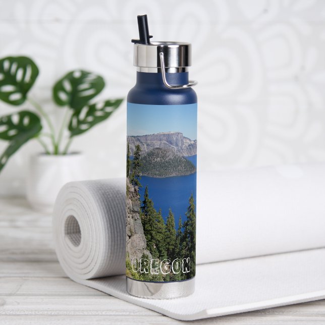 Crater Lake National Park Landscape Water Bottle (Yoga)