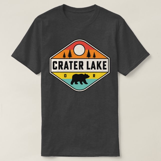 Crater Lake National Park Oregon Camping Hiking T-Shirt (Design Front)