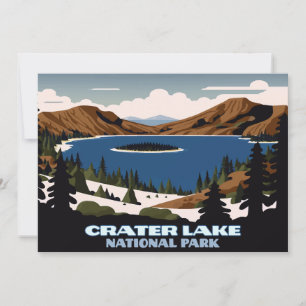 Crater Lake National Park Oregon  Invitation