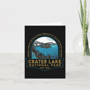 Crater Lake National Park Oregon Mount Mazama Hiki Card