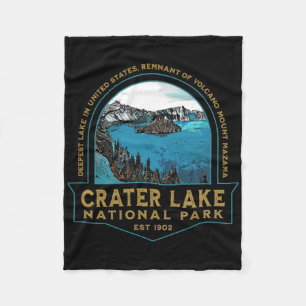Crater Lake National Park Oregon Mount Mazama Hiki Fleece Blanket