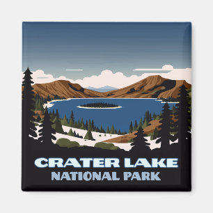 Crater Lake National Park Oregon Snow Magnet