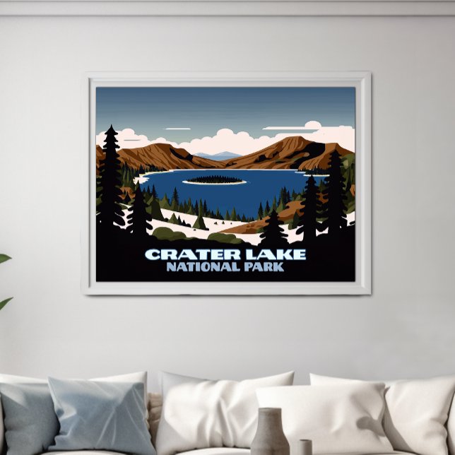 Crater Lake National Park Oregon Snow Poster (Creator Uploaded)