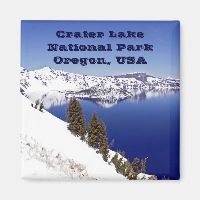 Crater Lake National Park Oregon USA Travel Magnet (Front)