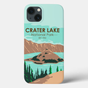  Crater Lake National Park Oregon Vintage iPhone 13 Case
