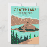 Crater Lake National Park Oregon Vintage