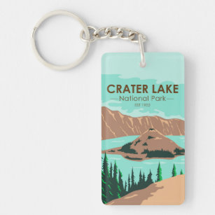  Crater Lake National Park Oregon Vintage Key Ring