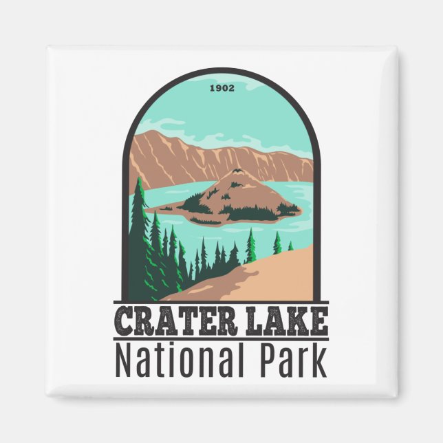 Crater Lake National Park Oregon Vintage  Magnet (Front)