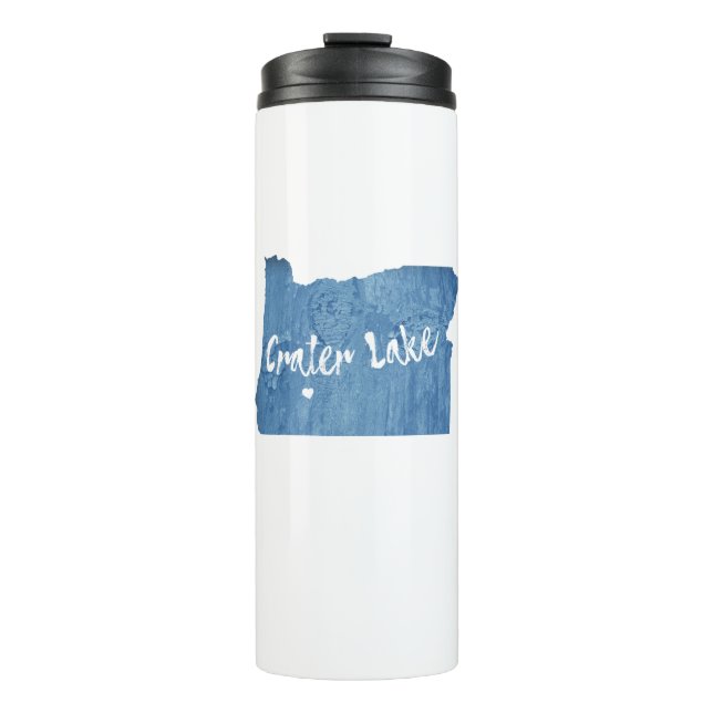 Crater Lake National Park Oregon Wood Grain Thermal Tumbler (Front)