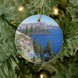 Crater Lake National Park Photo Ceramic Ornament